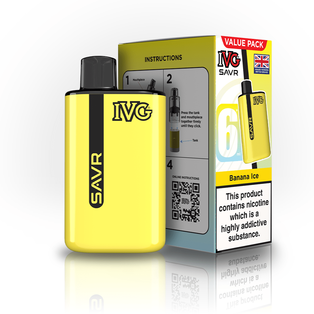 bulk wholesale IVG SAVR 3000 Vape Kit Box of 5 - Banana Ice