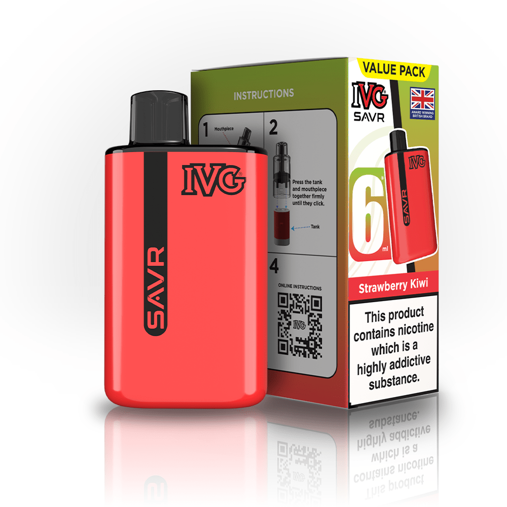 bulk wholesale IVG SAVR 3000 Vape Kit Box of 5 - Strawberry Kiwi