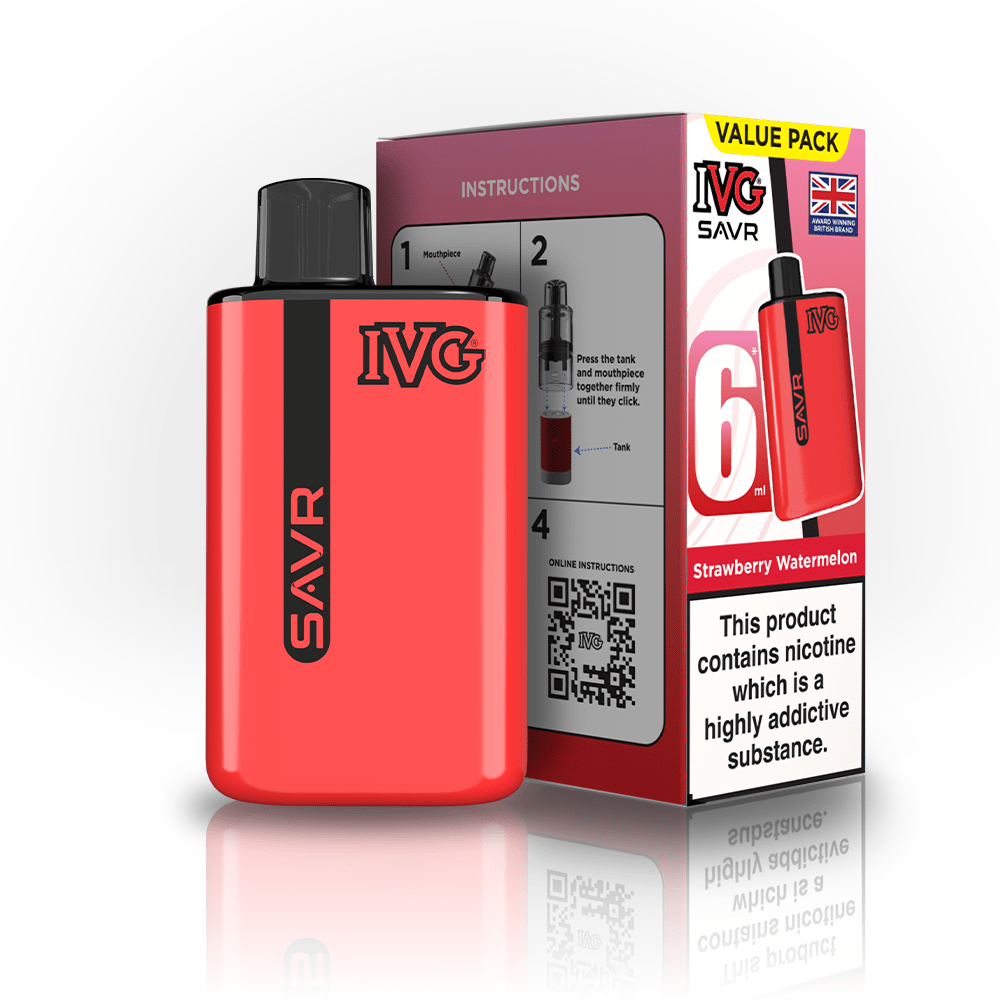 bulk wholesale IVG SAVR 3000 Vape Kit Box of 5 - Strawberry Watermelon