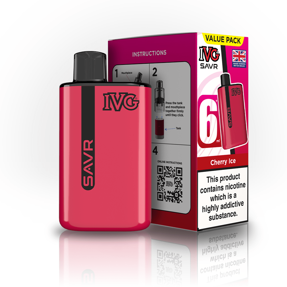 bulk wholesale IVG SAVR 3000 Vape Kit Box of 5 - Cherry Ice