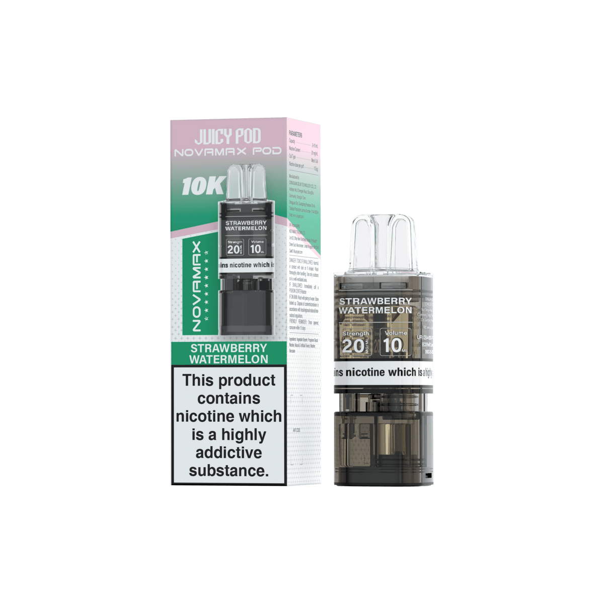 bulk wholesale Juicy Pod Novamax 10k Replacement Pods (Pack of 10) - Strawberry Watermelon