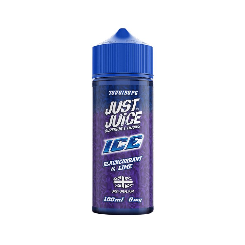 bulk wholesale Just Juice Ice E - Liquid 100ml Shortfill - Blackcurrant & Lime Ice