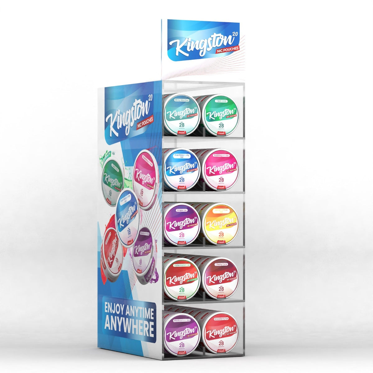 bulk wholesale Kingston Pouches With Display Stand -