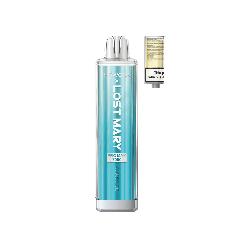 bulk wholesale Lost Mary x Hawcos Pro Max 7000 Prefilled Pod Vape Box of 10 - Cloudd Ice