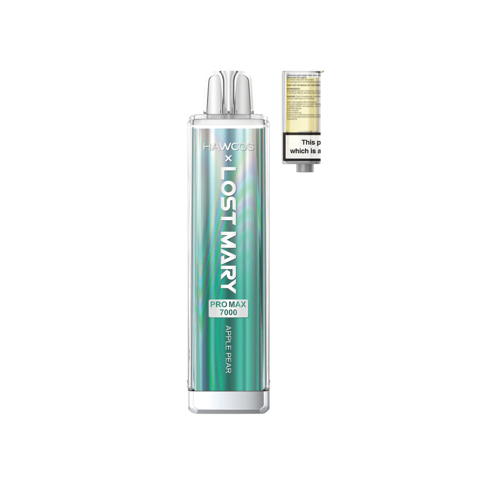 bulk wholesale Lost Mary x Hawcos Pro Max 7000 Prefilled Pod Vape Box of 10 - Apple Pear