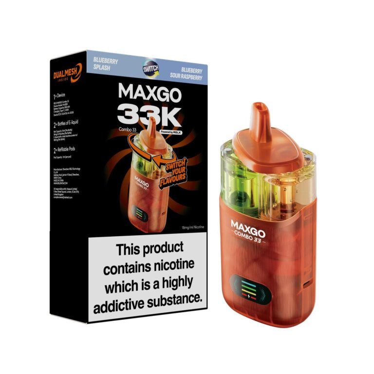 bulk wholesale MAXGO 33k Puffs Vape Kit Box of 5 - Blueberry Splash / Blueberry Sour Raspberry