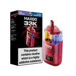 bulk wholesale MAXGO 33k Puffs Vape Kit Box of 5 - Grape Bubble Gum / Blueberry Cranberry Cheery