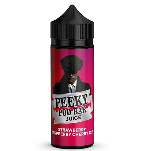 bulk wholesale Peeky Blenders Pod Bar Juice Shortfill 100ml - Strawberry Raspberry Cherry Ice