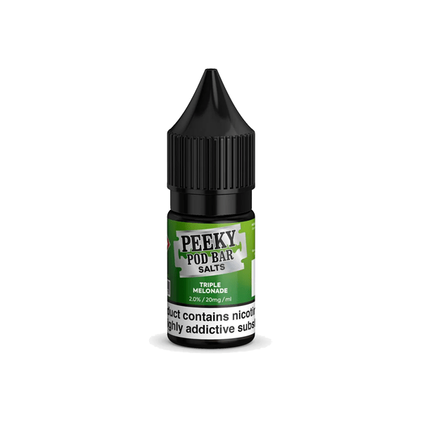 bulk wholesale Peeky Blenders Pod Bar Nic Salts 10ml E - Liquid Box of 10 - Triple Melonade