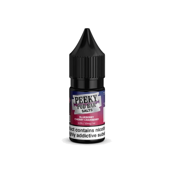 bulk wholesale Peeky Blenders Pod Bar Nic Salts 10ml E - Liquid Box of 10 - Blueberry Cherry Cranberry
