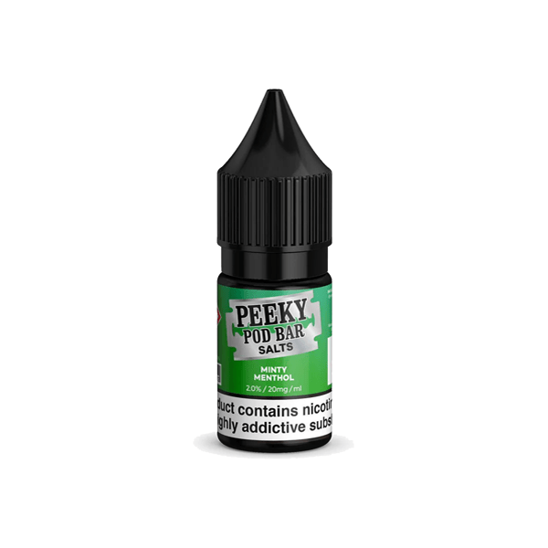 bulk wholesale Peeky Blenders Pod Bar Nic Salts 10ml E - Liquid Box of 10 - Minty Menthol