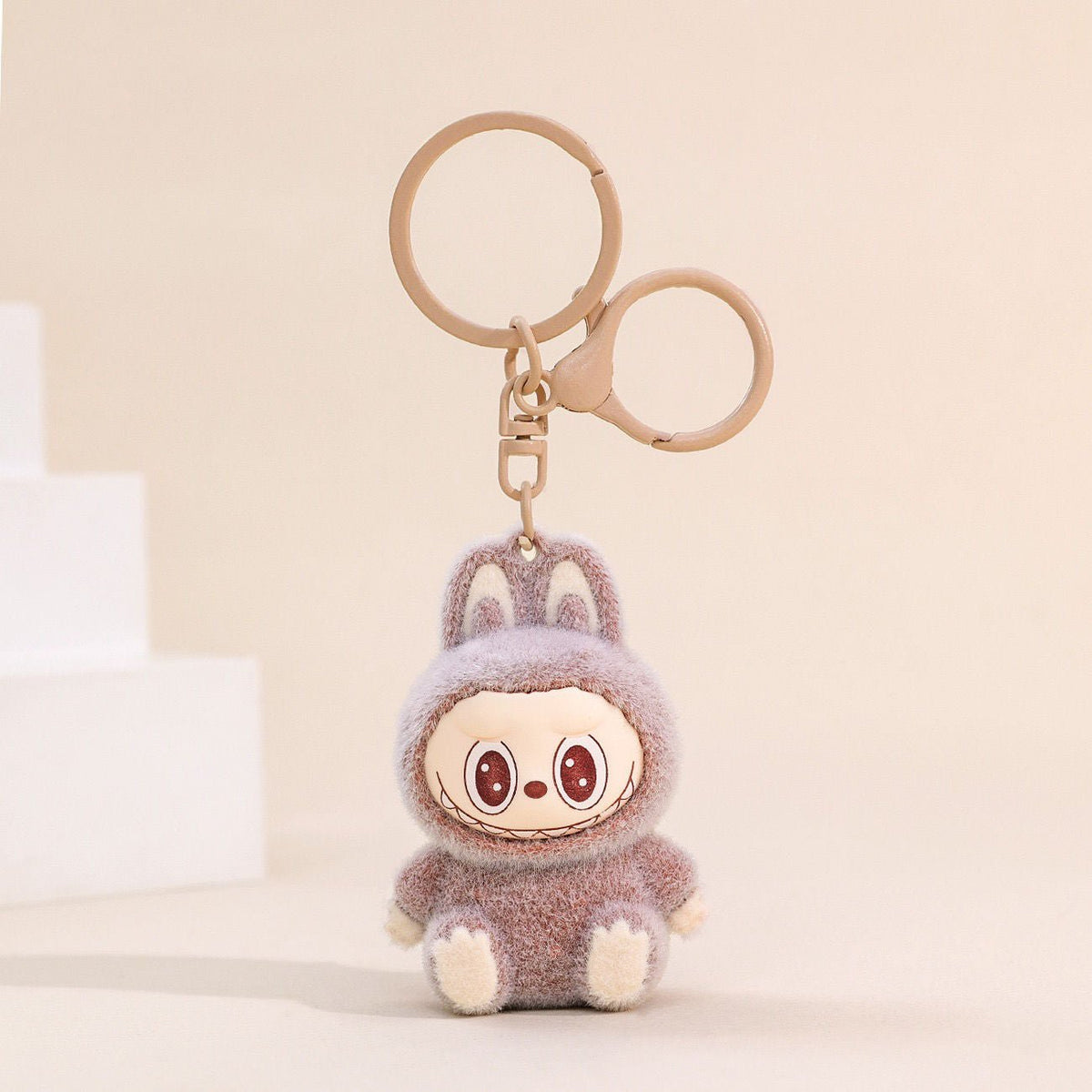bulk wholesale Plush Toy Key Ring - Brown