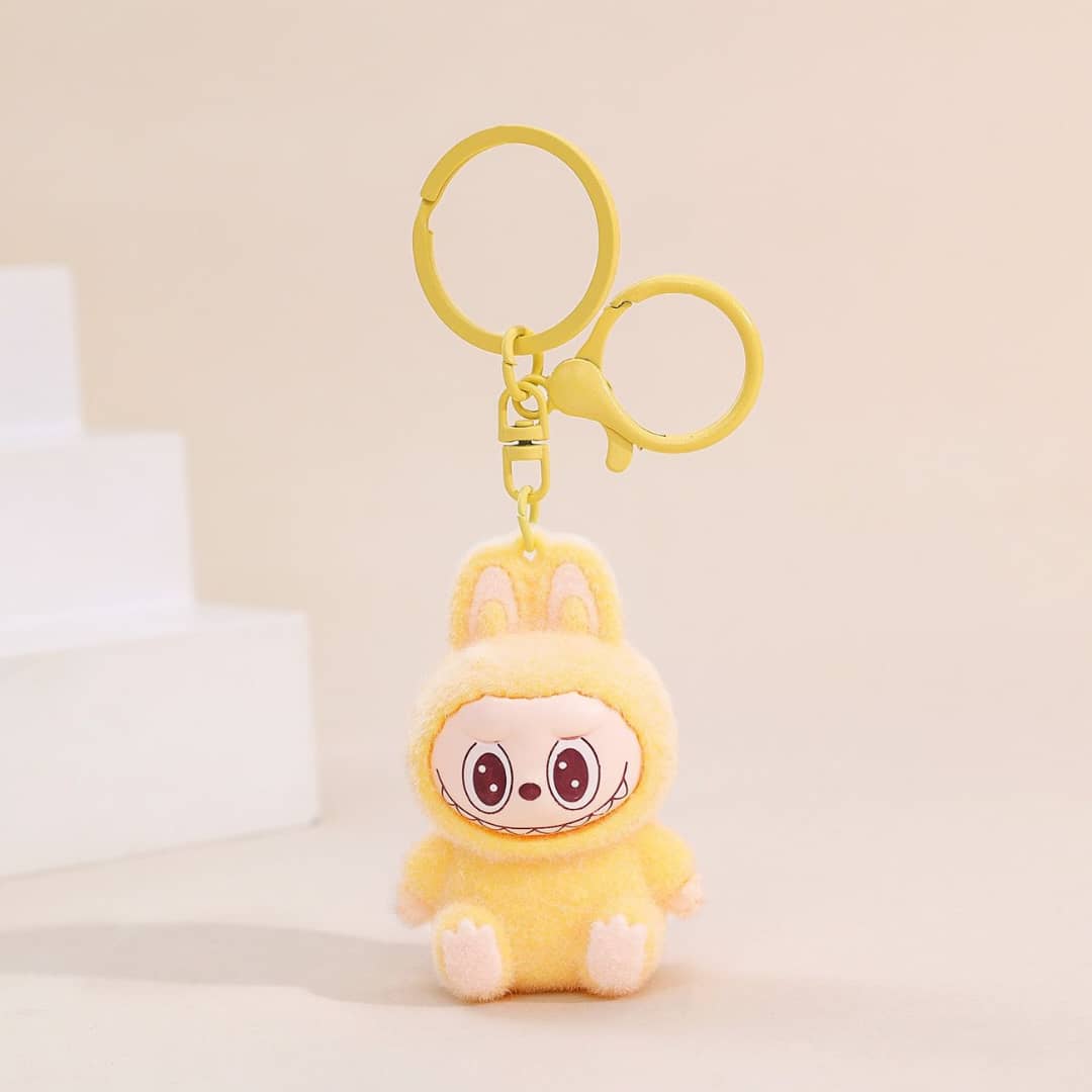bulk wholesale Plush Toy Key Ring - Yellow