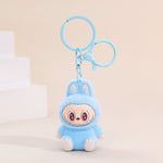 bulk wholesale Plush Toy Key Ring - Blue