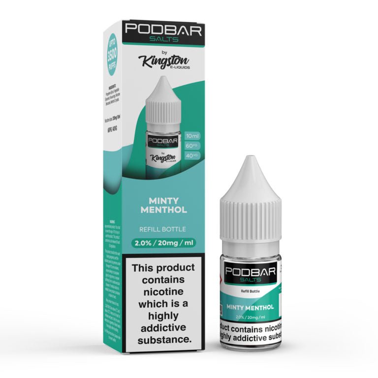 bulk wholesale Podbar Salt 10ml E - liquids - Box of 10 - Minty Menthol