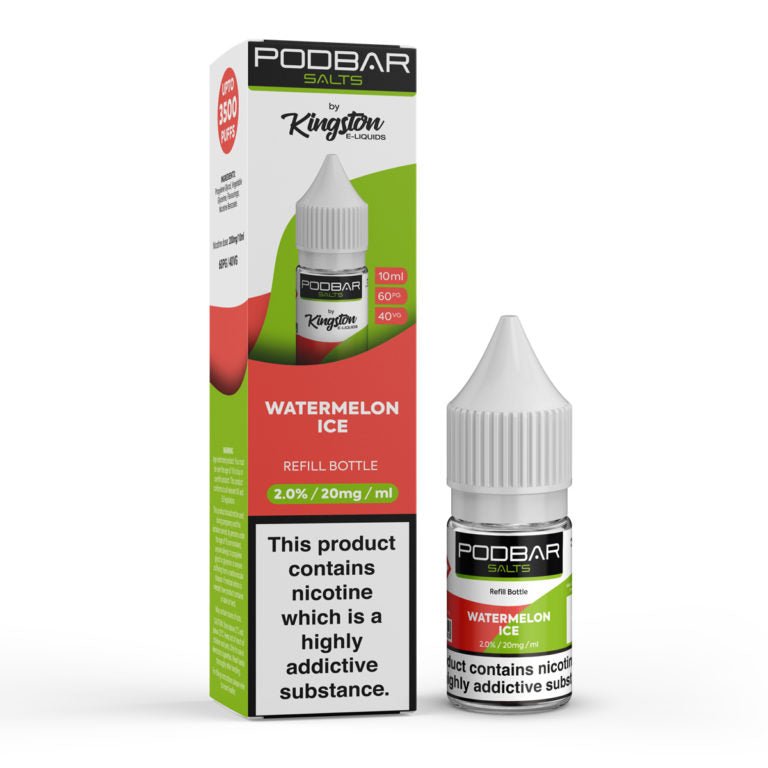 bulk wholesale Podbar Salt 10ml E - liquids - Box of 10 - Watermelon Ice