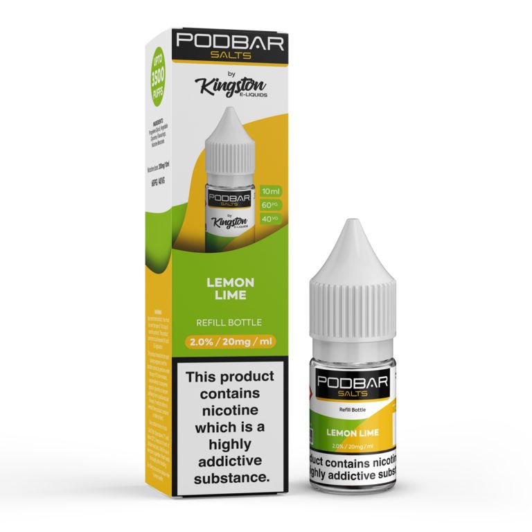 bulk wholesale Podbar Salt 10ml E - liquids - Box of 10 - Lemon Lime