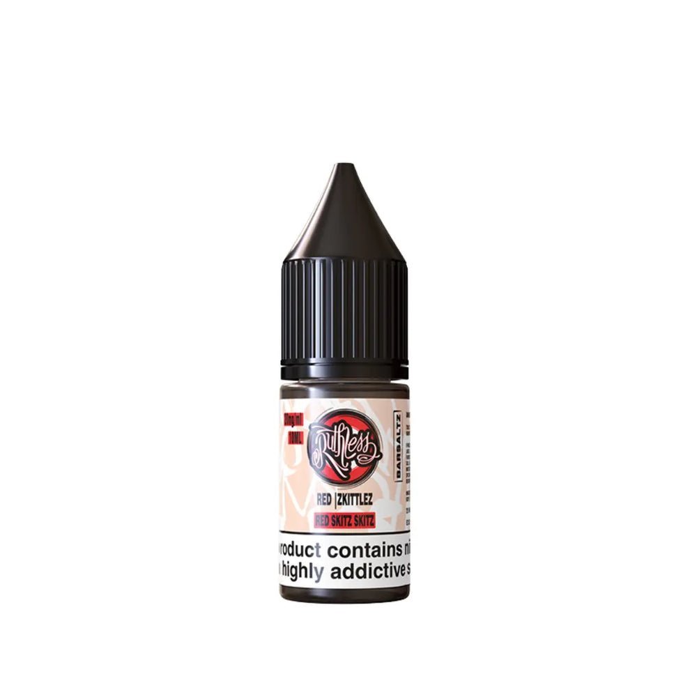 bulk wholesale Ruthless Bar Salts 10ml E - Liquid Box of 10 - Red Skitz Skitz