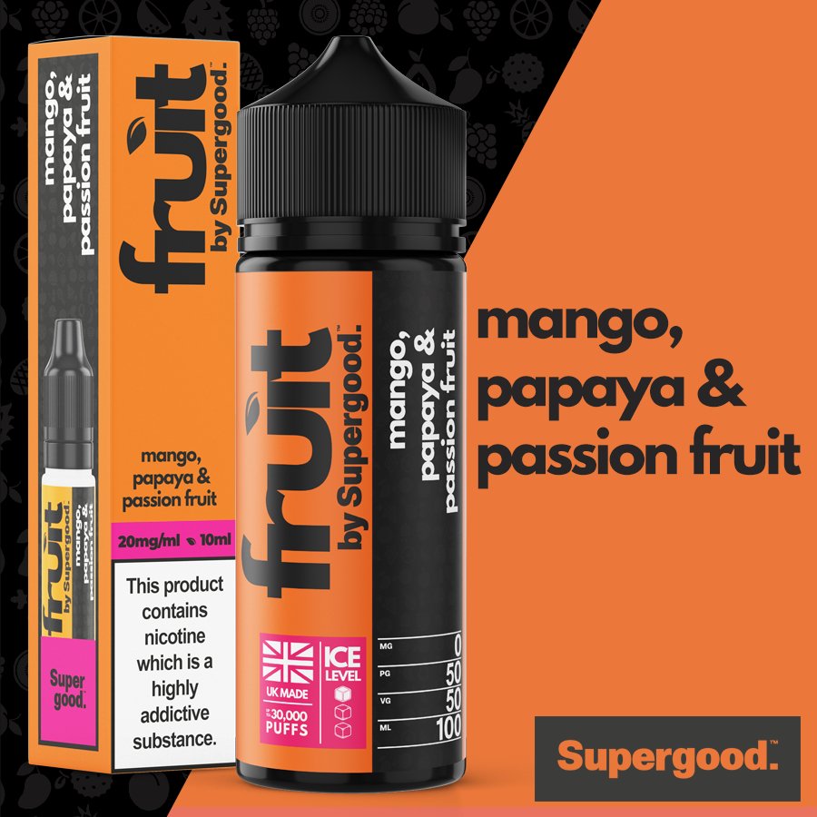 bulk wholesale Supergood Fruit 100ml E - Liquid - Mango Papaya & Passionfruit