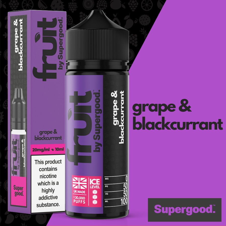 bulk wholesale Supergood Fruit 100ml E - Liquid - Grape & Blackcurrant