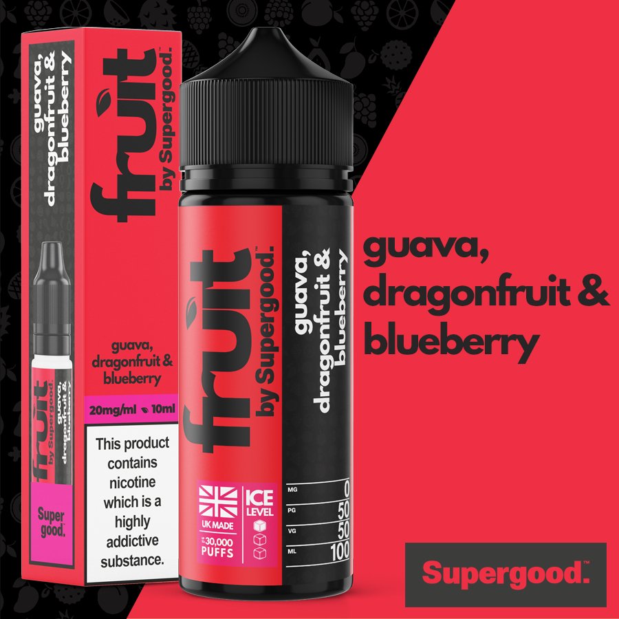 bulk wholesale Supergood Fruit 100ml E - Liquid - Guava Dragonfruit & Blueberry
