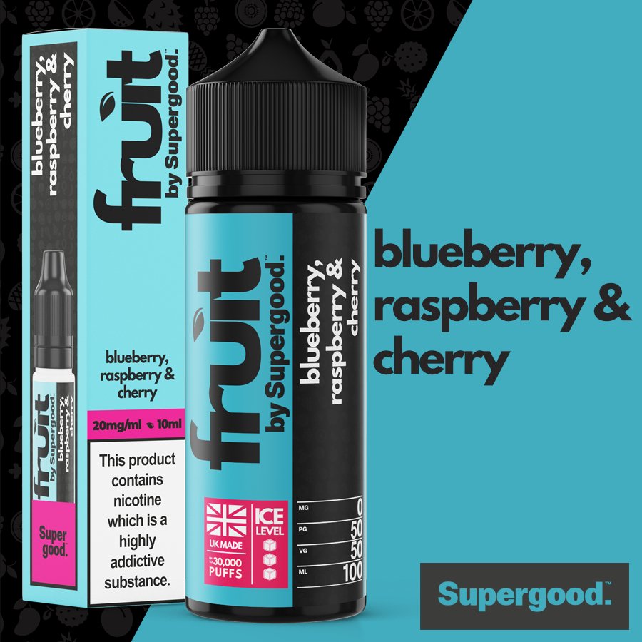 bulk wholesale Supergood Fruit 100ml E - Liquid - Blueberry Raspberry & Cherry