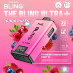 bulk wholesale The Bling Ultra Plus 30k Vape Kit Box of 5 - Strawberry Cranberry Cherry/Cherry Ice