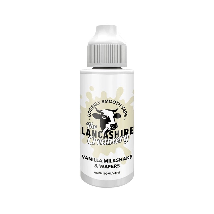bulk wholesale The Lancashire Creamery E - Liquid 100ml Shortfill - Vanilla Milkshake & Wafers