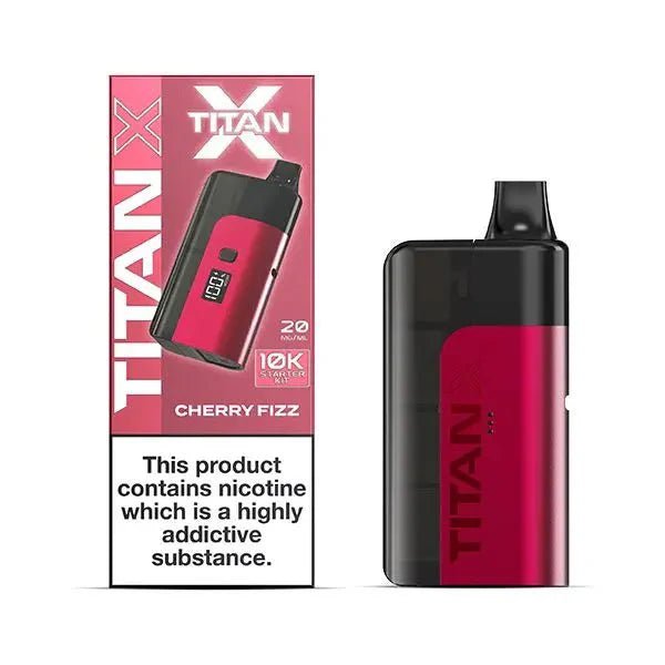 bulk wholesale Titan 10000 X Pre - filled Vape Pod Kit ( Box of 5 ) - Cherry Fizz