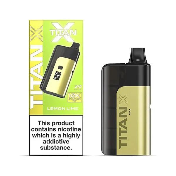 bulk wholesale Titan 10000 X Pre - filled Vape Pod Kit ( Box of 5 ) - Lemon Lime