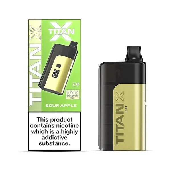 bulk wholesale Titan 10000 X Pre - filled Vape Pod Kit ( Box of 5 ) - Sour Apple