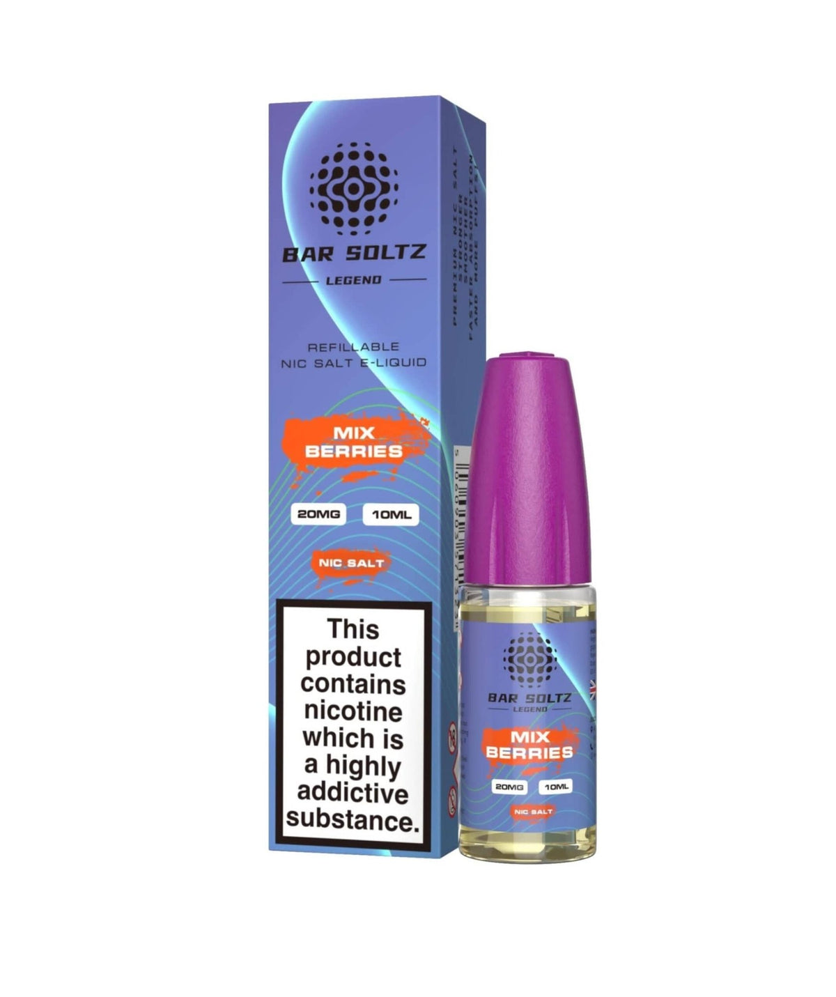 bulk wholesale Bar Soltz Legend - Mixed Berries - 10ml E - liquids - Nic Salts - Box of 10 - 10mg