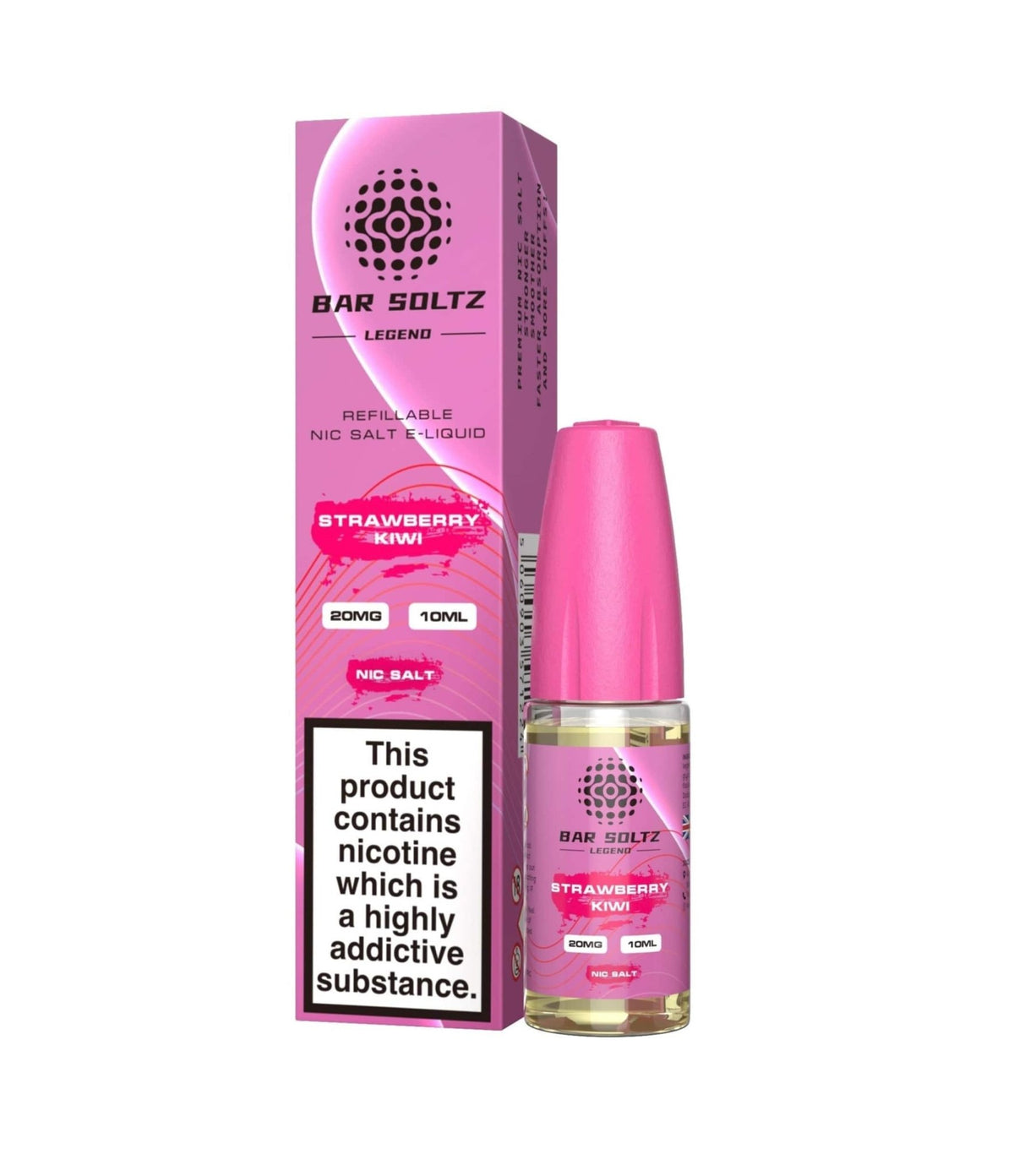 bulk wholesale Bar Soltz Legend - Strawberry Kiwi - 10ml E - liquids - Nic Salts - Box of 10 - 10mg