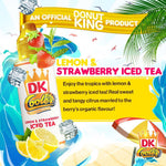 bulk wholesale Donut King - Cooler - Lemon & Strawberry Iced Tea - 100ML -