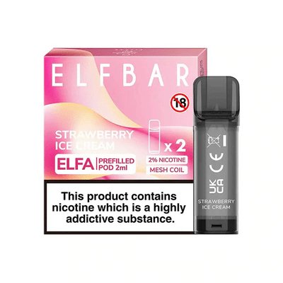bulk wholesale Elf Bar Elfa Pre - Filled Replacement Pods - Strawberry Ice Cream
