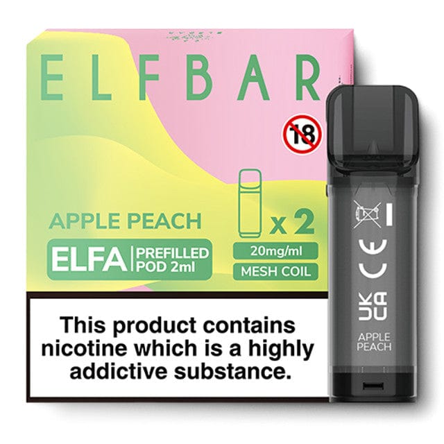 bulk wholesale Elf Bar Elfa Pre - Filled Replacement Pods - Apple Peach