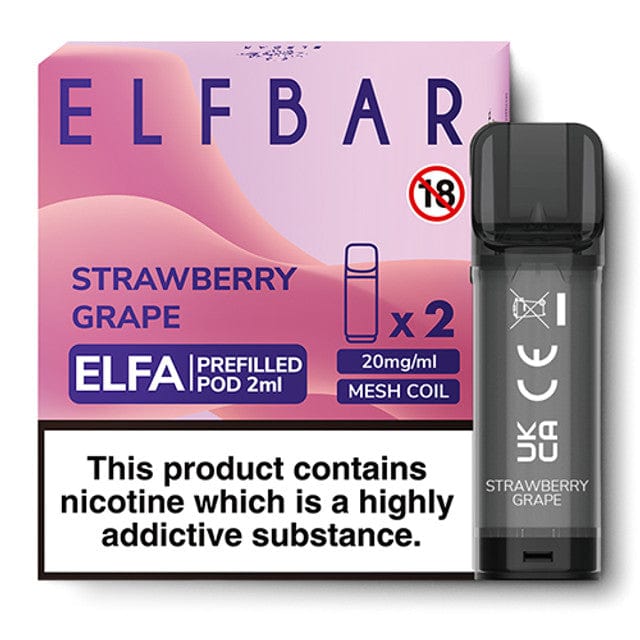 bulk wholesale Elf Bar Elfa Pre - Filled Replacement Pods - Strawberry Grape