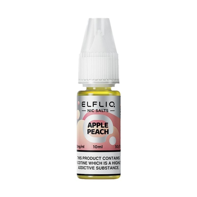 bulk wholesale ELF BAR - ELFLIQ - APPLE PEACH - 10ML NIC SALT ( Box of 10 ) - 5mg
