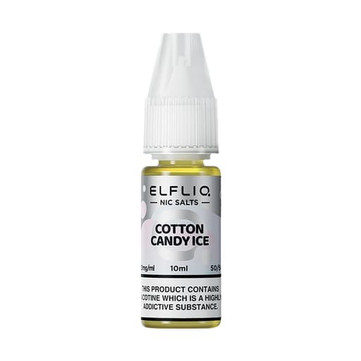 bulk wholesale ELF BAR - ELFLIQ - COTTON CANDY ICE - 10ML NIC SALT (Box of 10) - 10mg