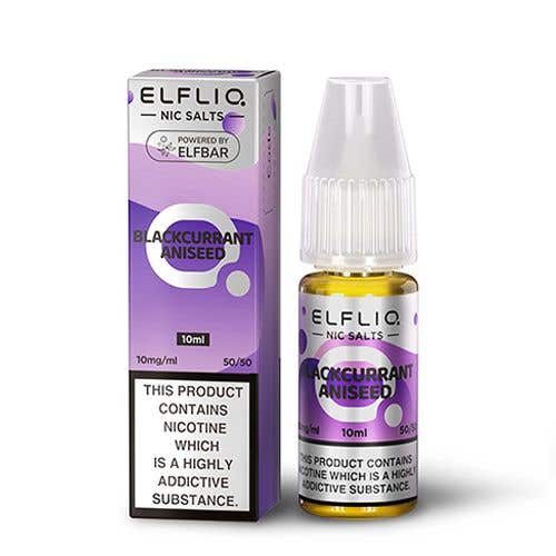 bulk wholesale Elf Bar Elfliq Nic Salt 10ml E - Liquid - Box of 10 - Blackcurrant Aniseed