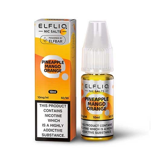 bulk wholesale Elf Bar Elfliq Nic Salt 10ml E - Liquid - Box of 10 - Pineapple Mango Orange