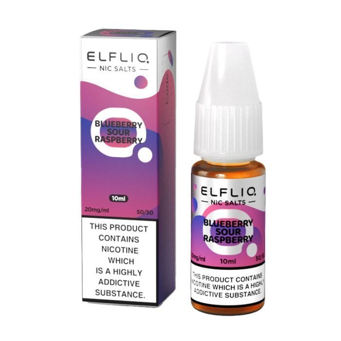 bulk wholesale Elf Bar Elfliq Nic Salt 10ml E - Liquid - Box of 10 - Blue Sour Raspberry