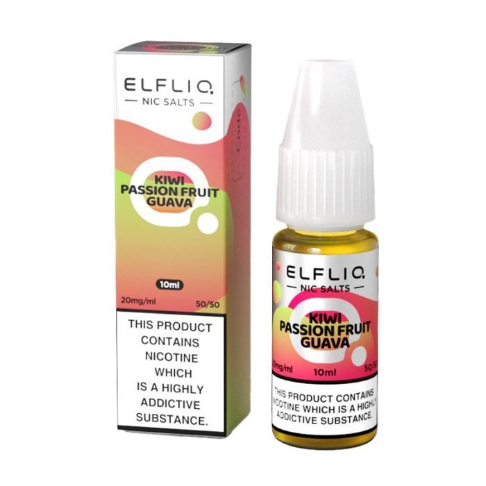 bulk wholesale Elf Bar Elfliq Nic Salt 10ml E - Liquid - Box of 10 - Kiwi Passion Fruit Guava