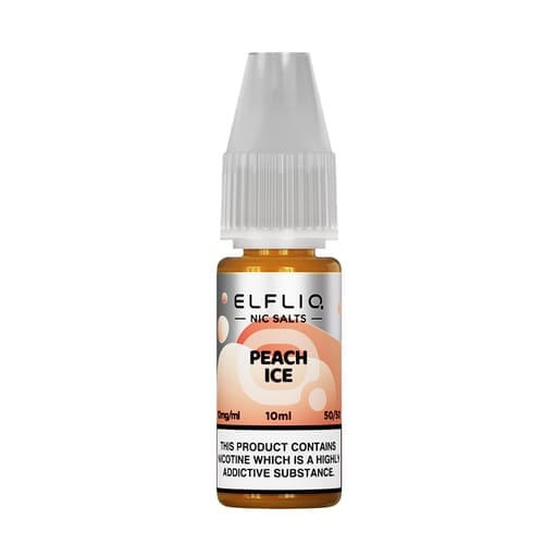 bulk wholesale ELF BAR - ELFLIQ - PEACH ICE - 10ML NIC SALT (Box of 10) - 5mg