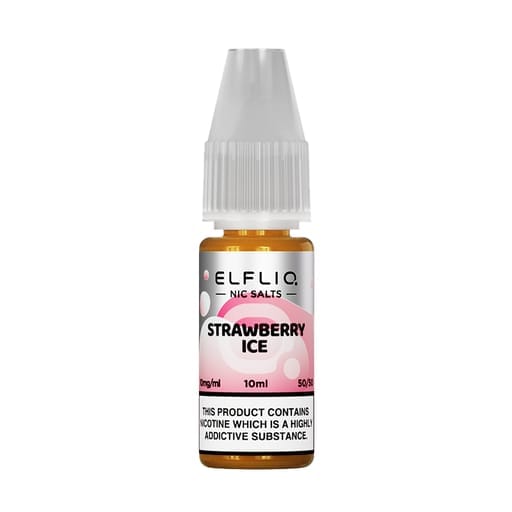 bulk wholesale ELF BAR - ELFLIQ - STRAWBERRY ICE - 10ML NIC SALT (Box of 10) - 10mg