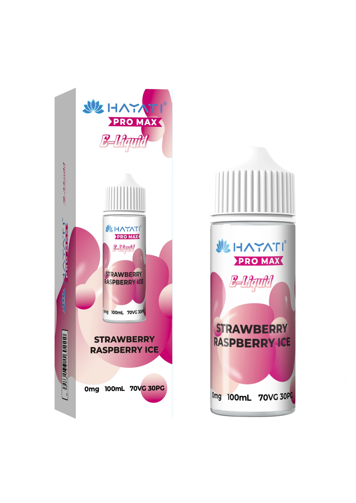 bulk wholesale Hayati Pro Max E - liquid 100ml Vape Juice - Strawberry Raspberry Ice