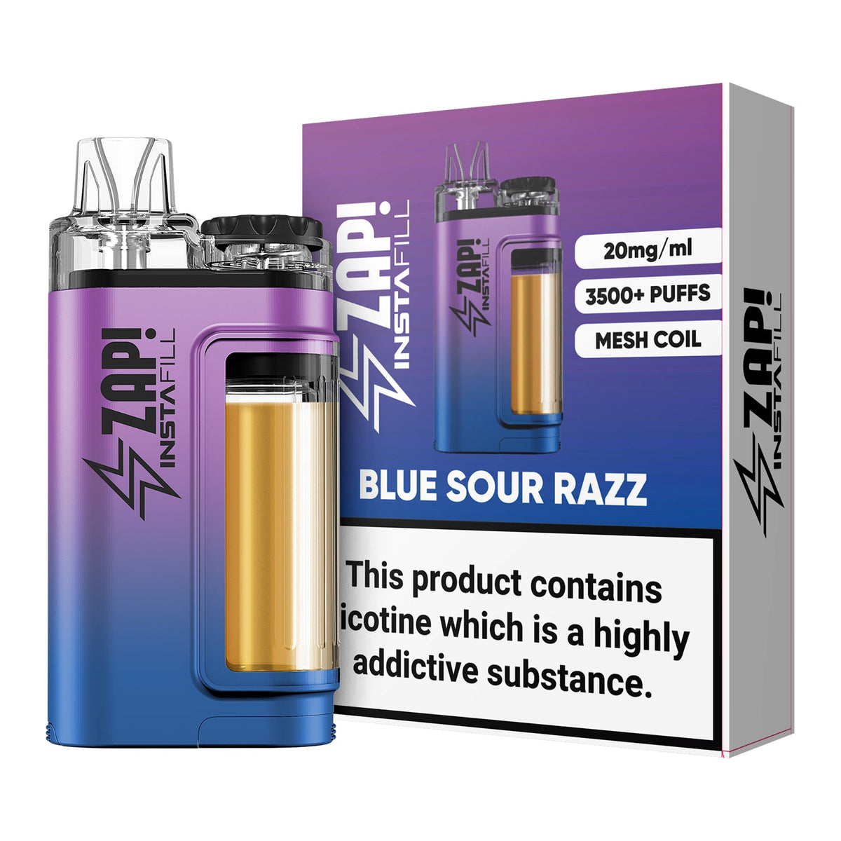 bulk wholesale Instafill 3500 Puffs Disposable Vape Refillable Pod Kit - Blue Raspberry Cherry