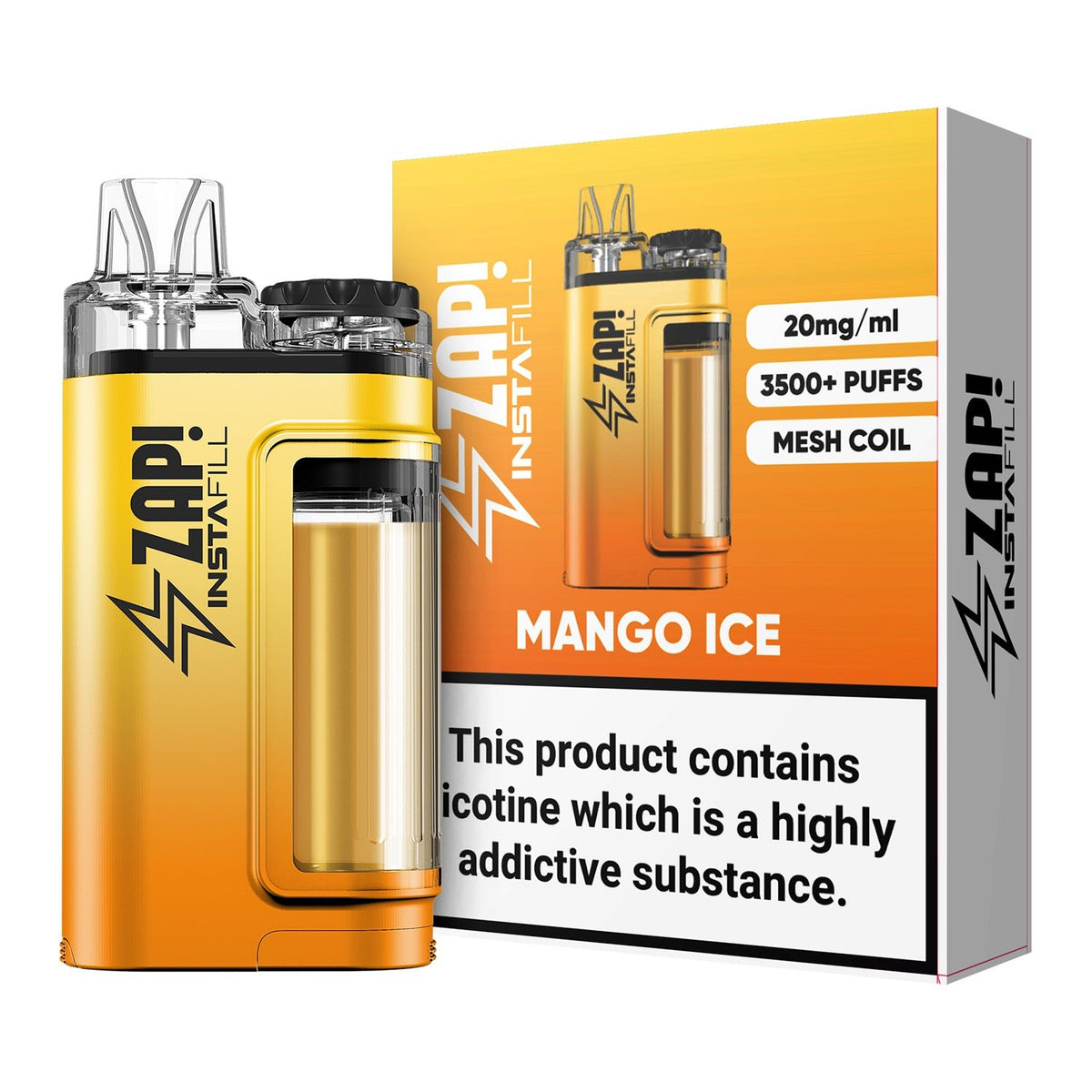 bulk wholesale Instafill 3500 Puffs Disposable Vape Refillable Pod Kit - Mango Ice