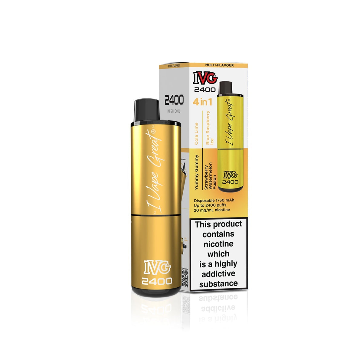 bulk wholesale IVG 2400 Disposable Vape Pod Puff Bar Device Box of 5 - Summer Edition - Multi Flavour (Box of 5)