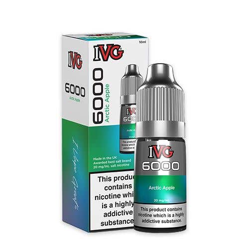 bulk wholesale IVG 6000 Nic Salt 10ml Bottle Box of 10 - Artic Apple
